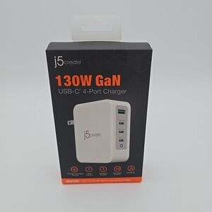 j5 Create 130W GaN USB-C 4-Port Charger JUP43130 Charge 4‎ Devices at Once.